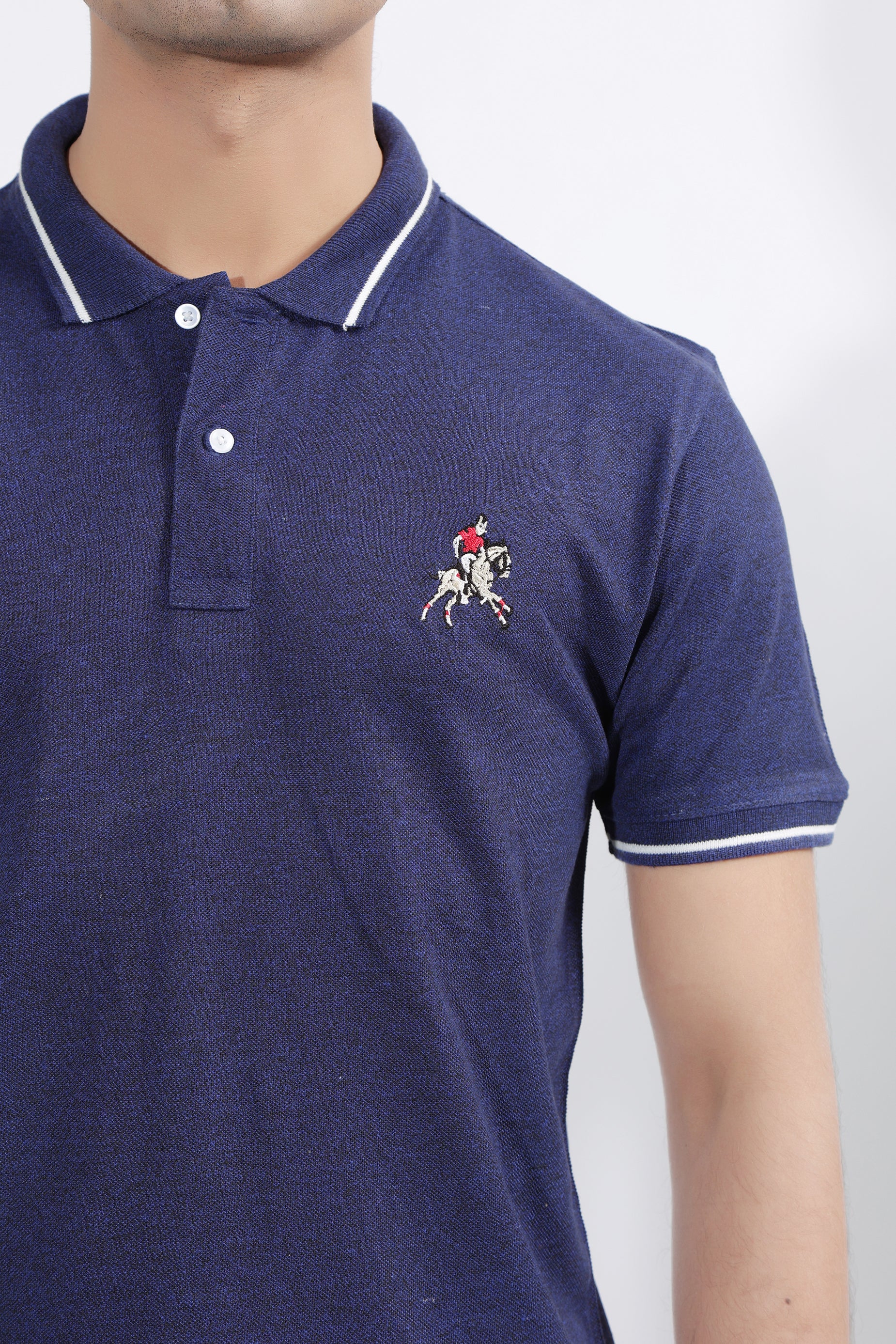 CHAIN YARN POLO TEE SHIRT