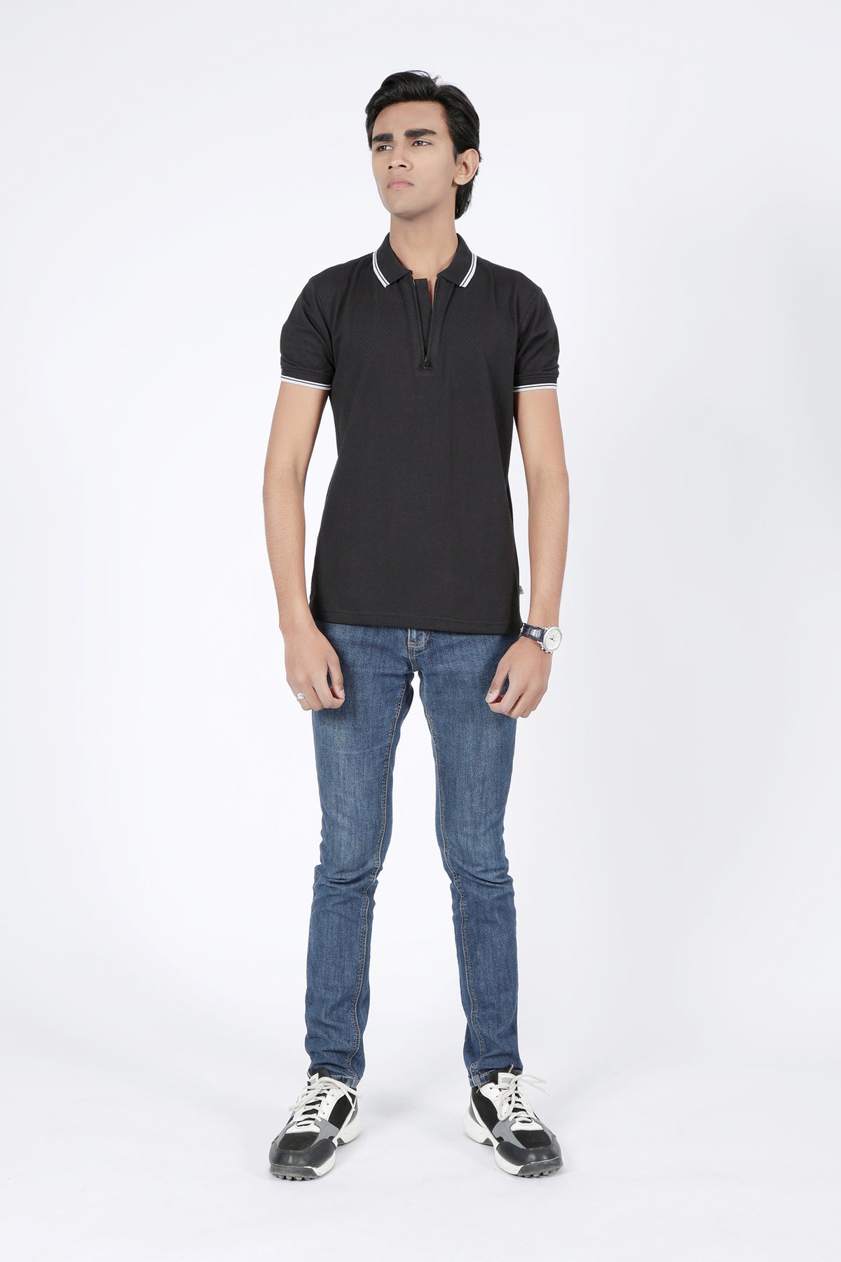 TEXTURED JACQUARD POLO SHIRT