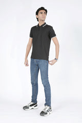 TEXTURED JACQUARD POLO SHIRT