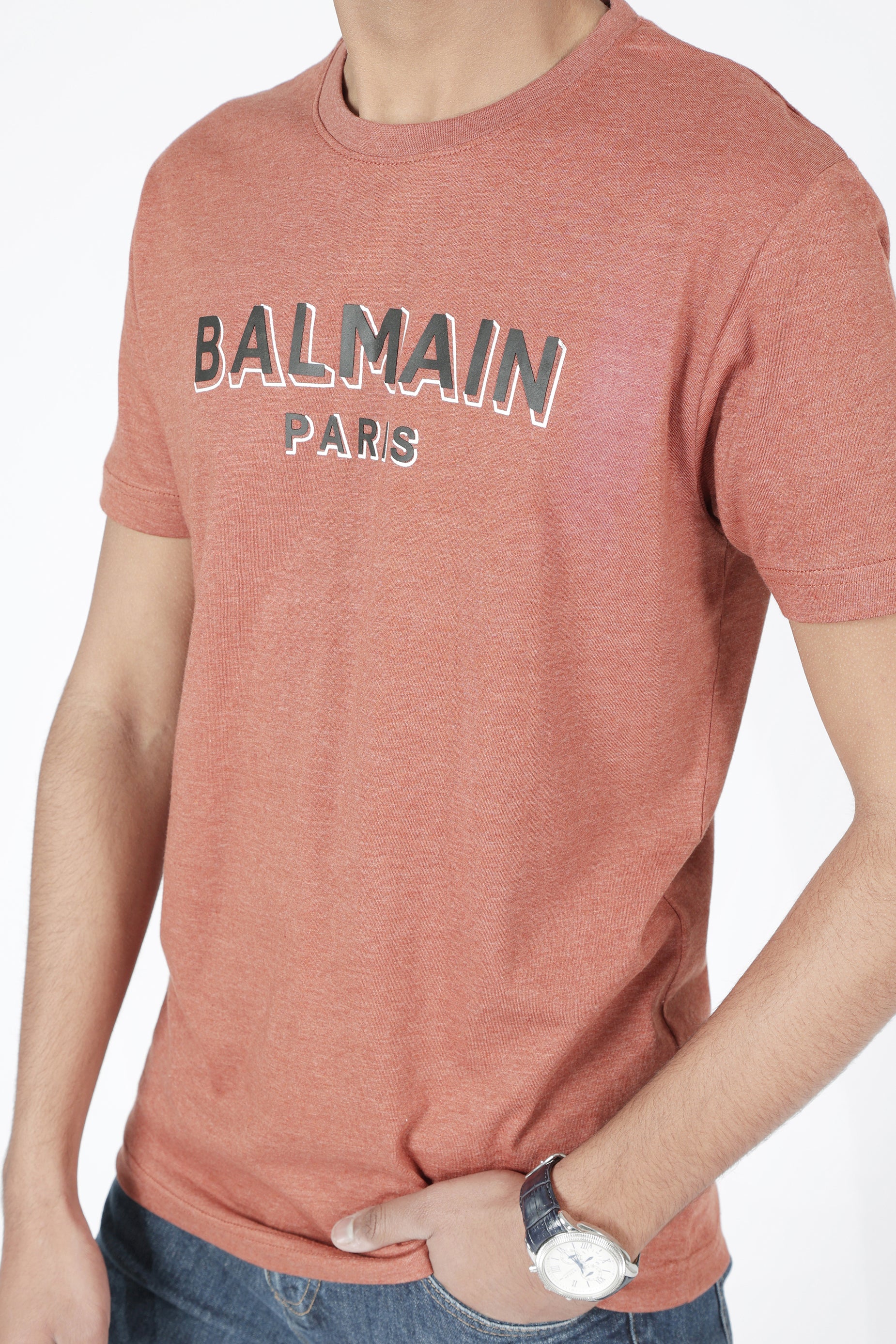 BALMAIN SLOGAN TEE SHIRT