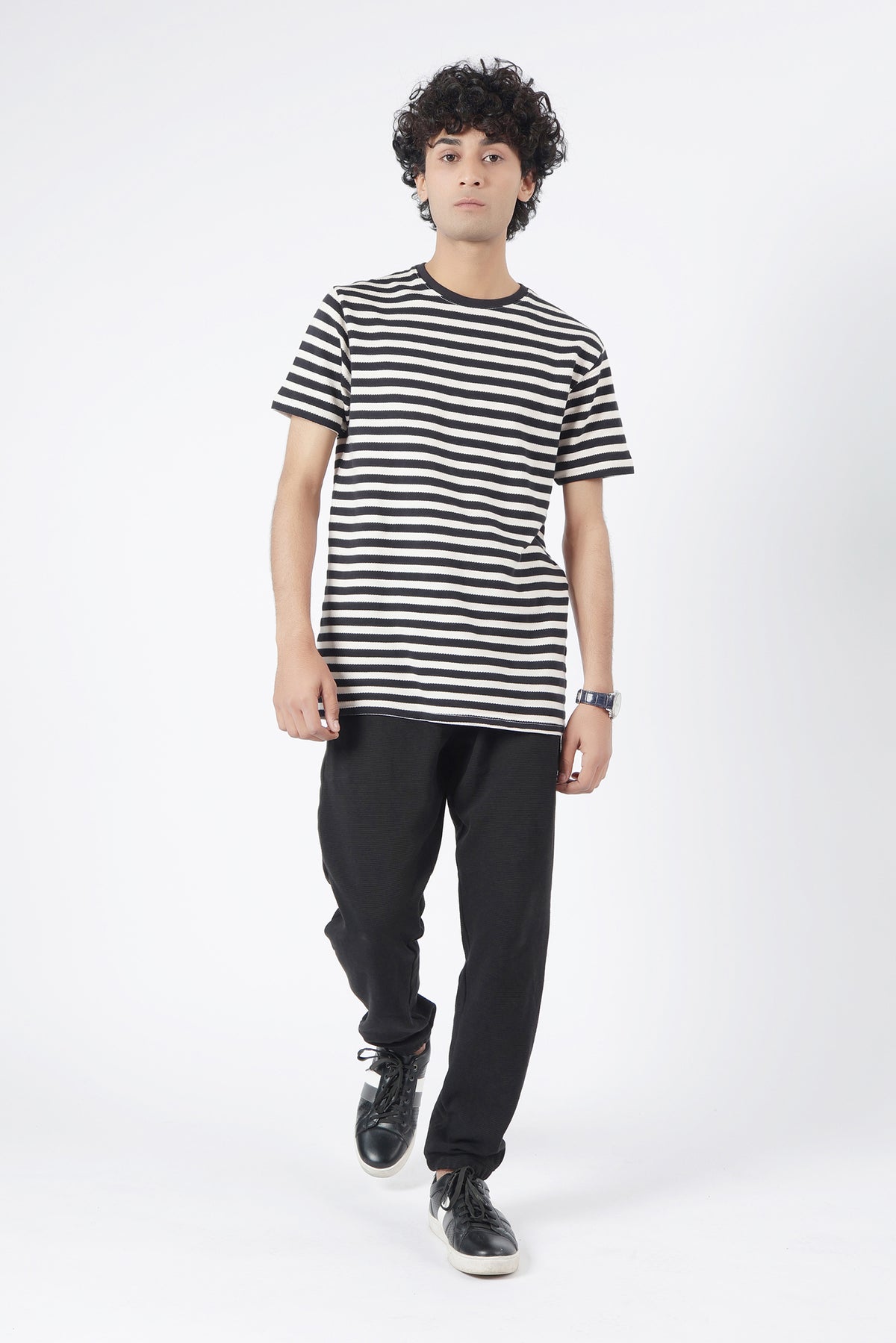 STRIPPED COTTON TEE SHIRT