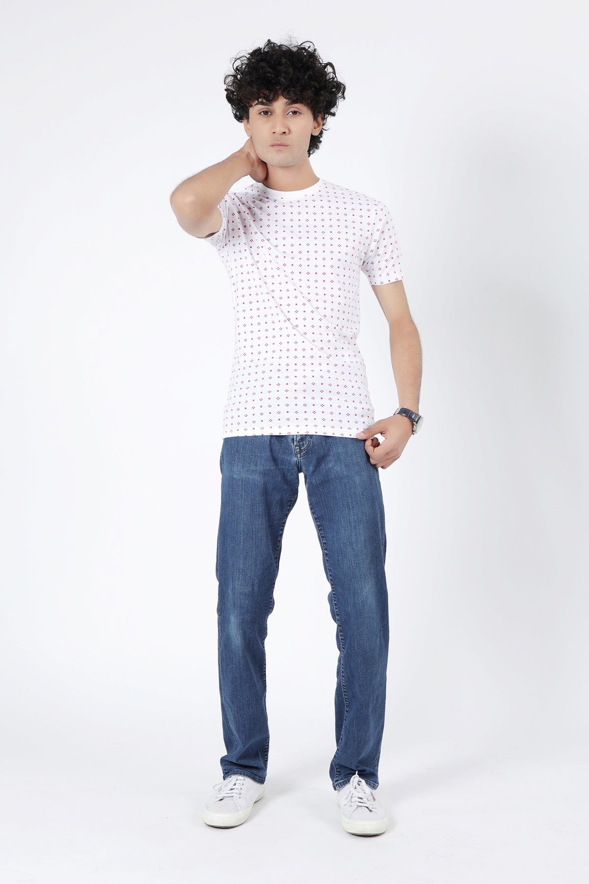 GEOMETRIC PRINT TEE SHIRT